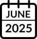 June 2025 calendar icon